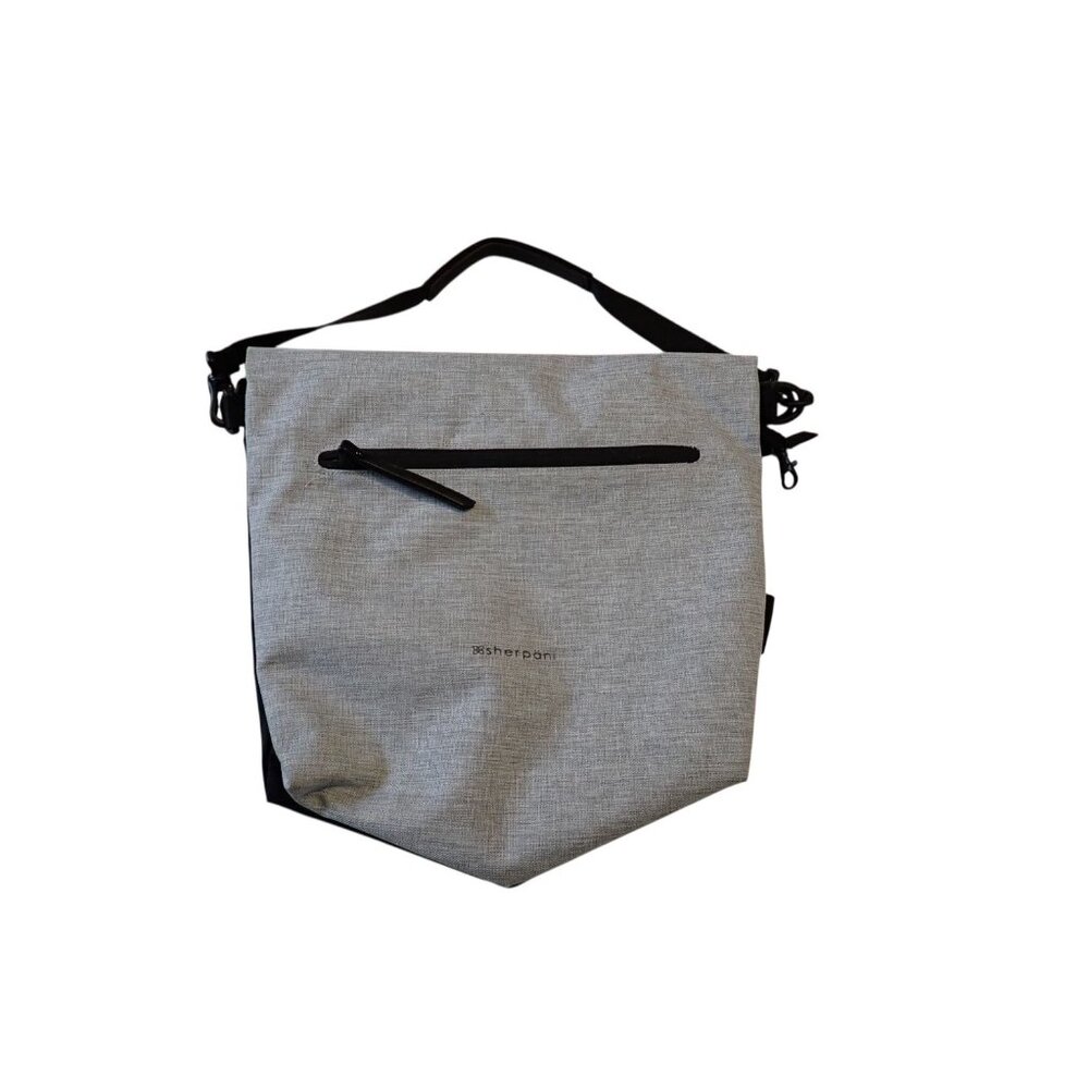 Sherpani Bag Reversible Convertible Shoulder Tote Bag Zip Top Gray Black Lined
